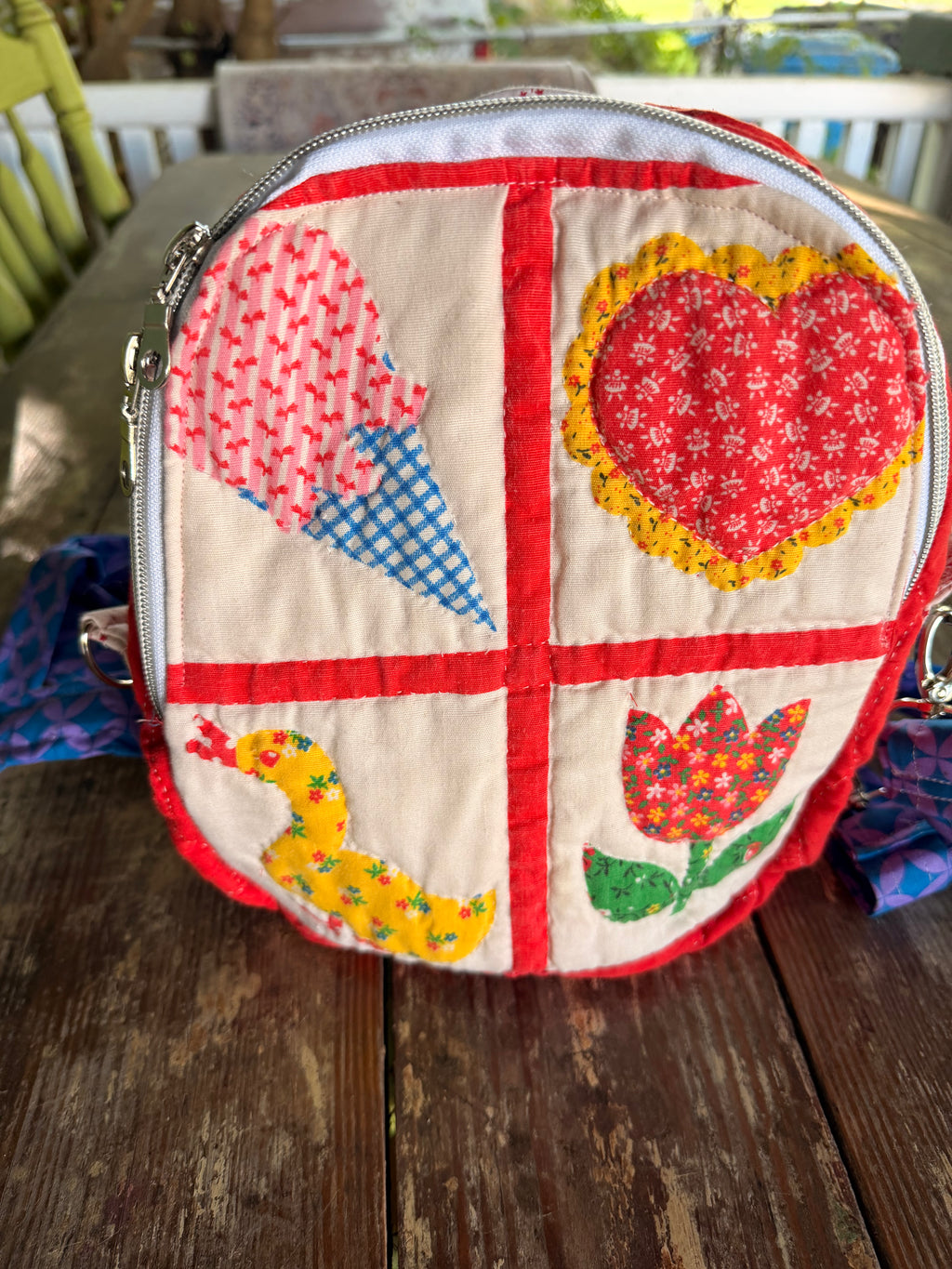 Ice cream mini back pack /crossbody shoulder bag
